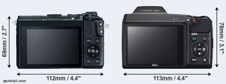Comparison M6 or L840 rear