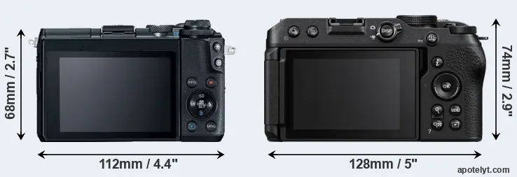 Comparison M6 or Z30 rear