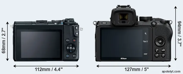Comparison M6 or Z50 rear