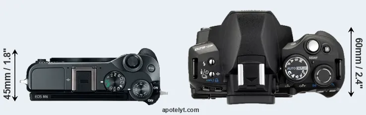 Compare M6 versus E-620 top