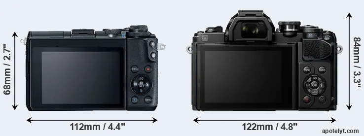 Comparison M6 or E-M10 III rear
