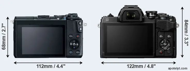 Comparison M6 or E-M10 IV rear
