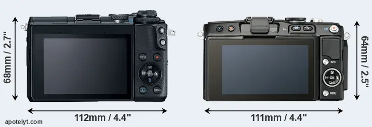 Comparison M6 or E-PL5 rear