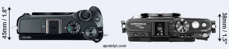 Compare M6 versus E-PL5 top