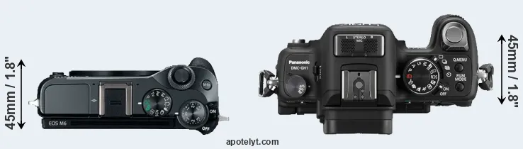 Compare M6 versus GH1 top