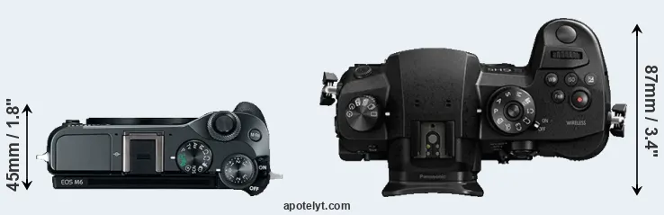 Compare M6 versus GH5 top