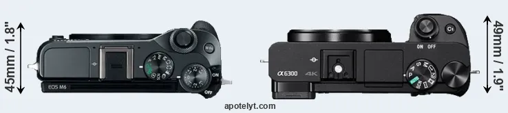Compare M6 versus A6300 top