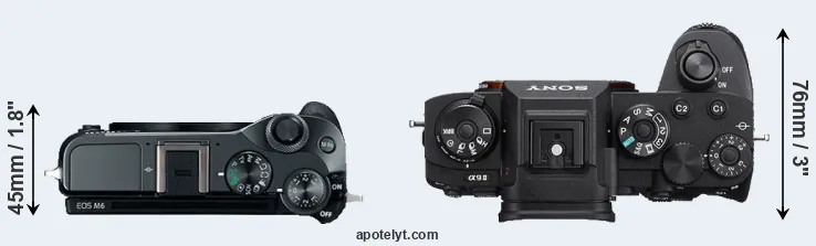 Compare M6 versus A9 II top