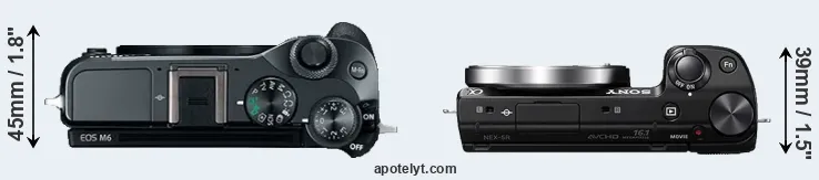 Compare M6 versus NEX-5R top
