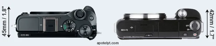 Compare M6 versus NEX-F3 top