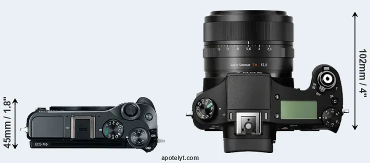 Compare M6 versus RX10 top