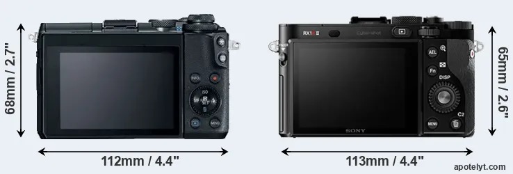 Comparison M6 or RX1R II rear