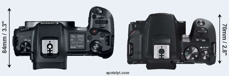 Compare Canon R versus SL3 top