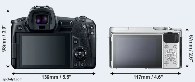 Comparison Canon R or X-A10 rear