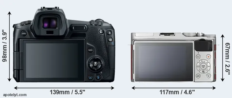 Comparison Canon R or X-A3 rear