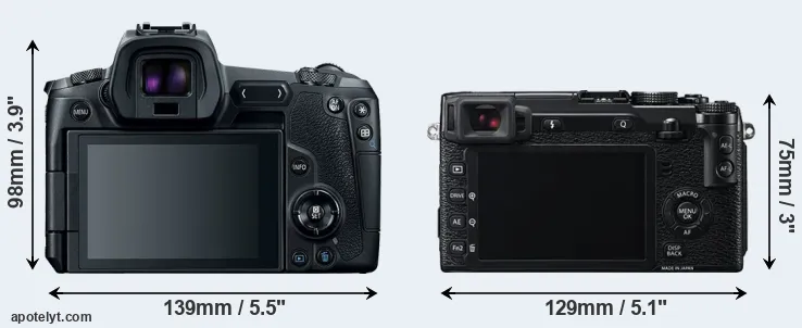 Comparison Canon R or X-E2 rear