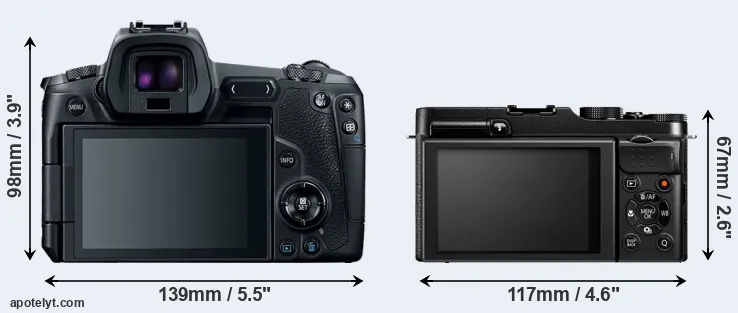 Comparison Canon R or X-M1 rear
