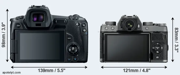 Comparison Canon R or X-T100 rear