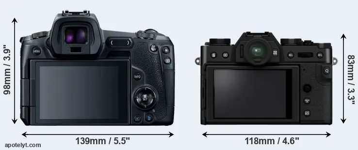 Comparison Canon R or X-T30 II rear