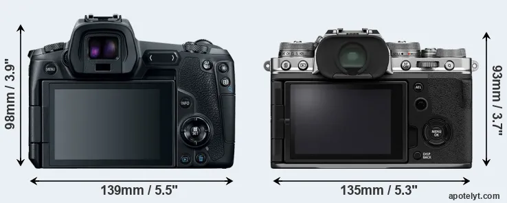 Comparison Canon R or X-T4 rear