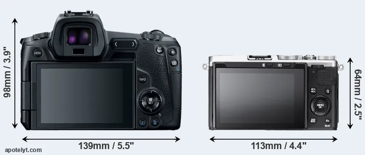 Comparison Canon R or X70 rear