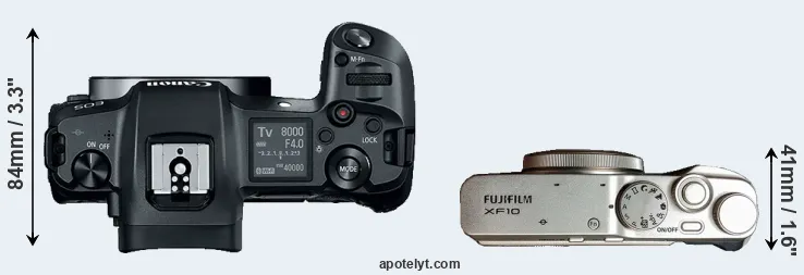 Compare Canon R versus XF10 top