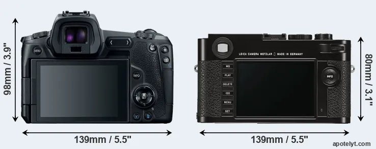 Comparison Canon R or M Typ 262 rear