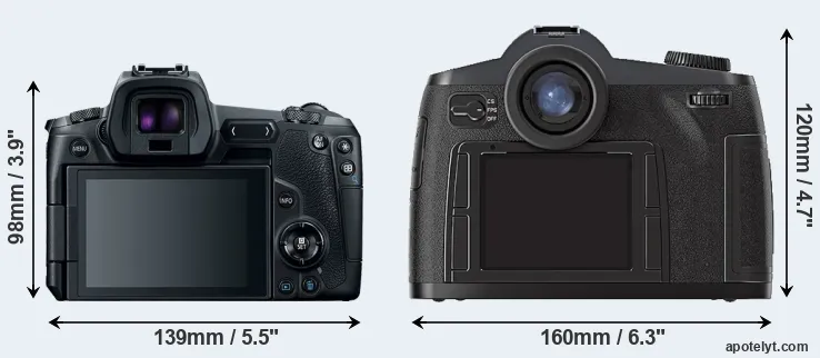 Comparison Canon R or S2 rear