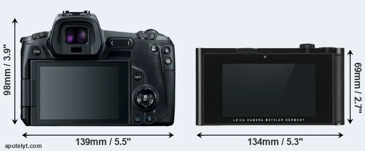 Comparison Canon R or TL rear