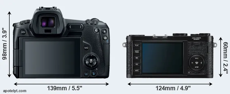 Comparison Canon R or X1 rear
