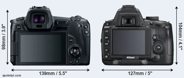 Comparison Canon R or D5000 rear