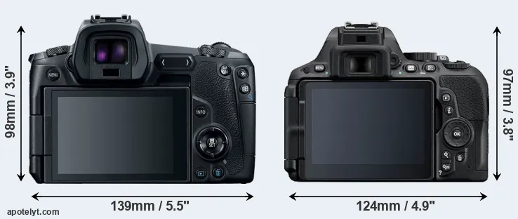 Comparison Canon R or D5500 rear