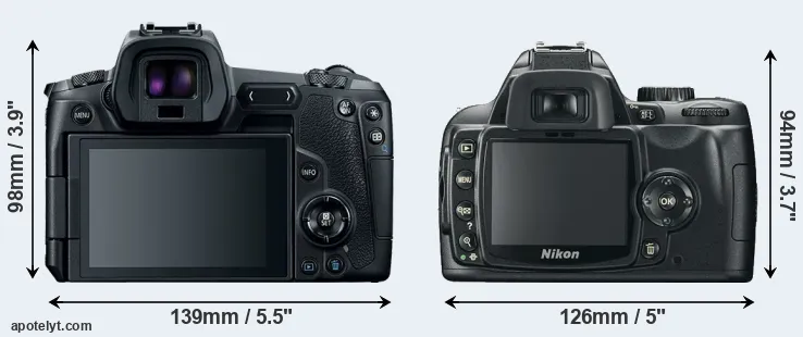Comparison Canon R or D60 rear