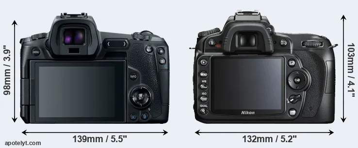 Comparison Canon R or D90 rear