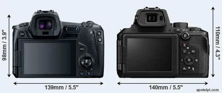 Comparison Canon R or P950 rear