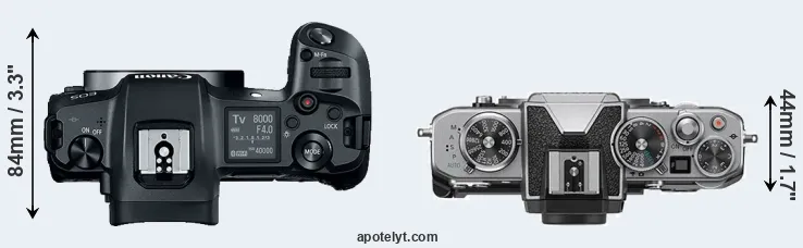 Compare Canon R versus Z fc top