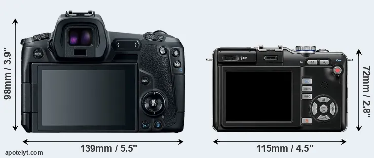 Comparison Canon R or E-PL1 rear