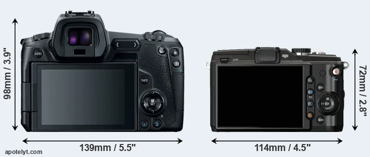 Comparison Canon R or E-PL2 rear