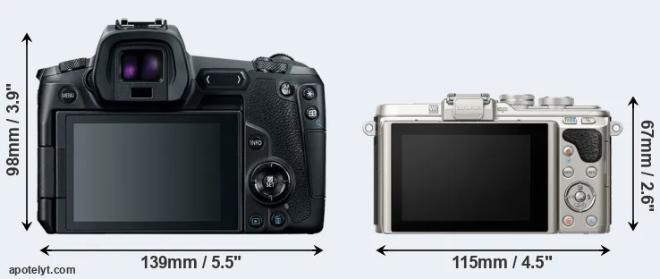 Comparison Canon R or E-PL8 rear