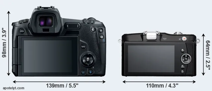 Comparison Canon R or E-PM1 rear