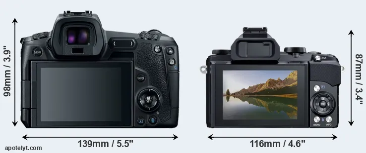 Comparison Canon R or Stylus 1 rear