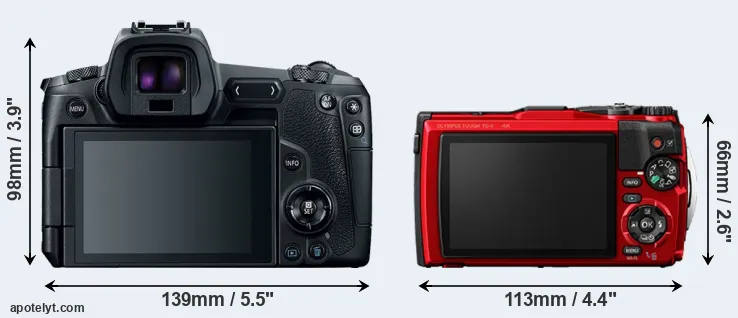 Comparison Canon R or TG-6 rear