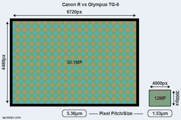 Canon R versus TG-6 MP