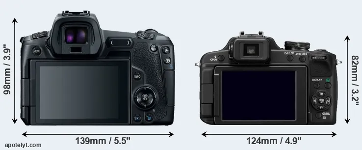 Comparison Canon R or FZ100 rear