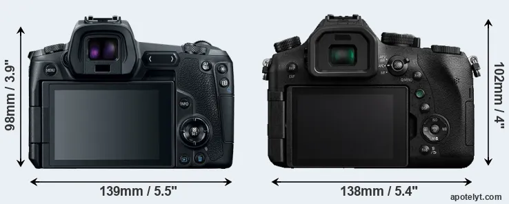 Comparison Canon R or FZ2500 rear