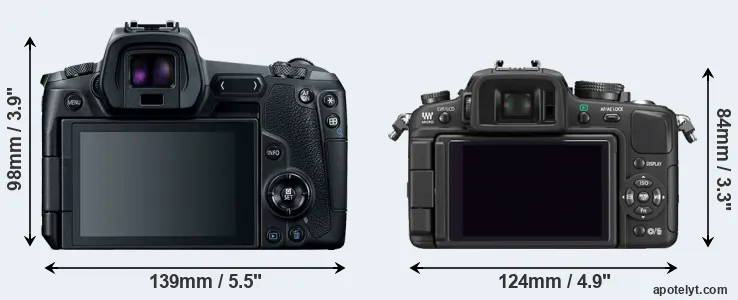 Comparison Canon R or G1 rear