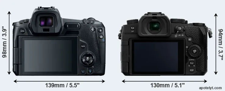 Comparison Canon R or G90 rear