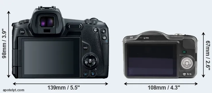 Comparison Canon R or GF3 rear