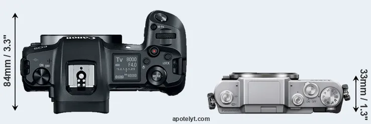 Compare Canon R versus GF7 top