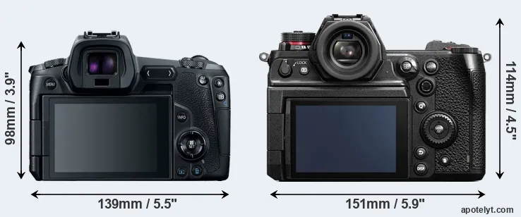 Comparison Canon R or S1H rear